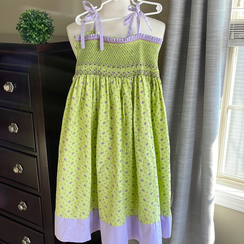 Anavini girls 6x smocked dress